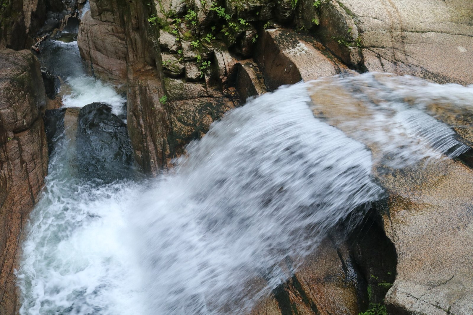 Sabbaday Falls pouring through its granite flume